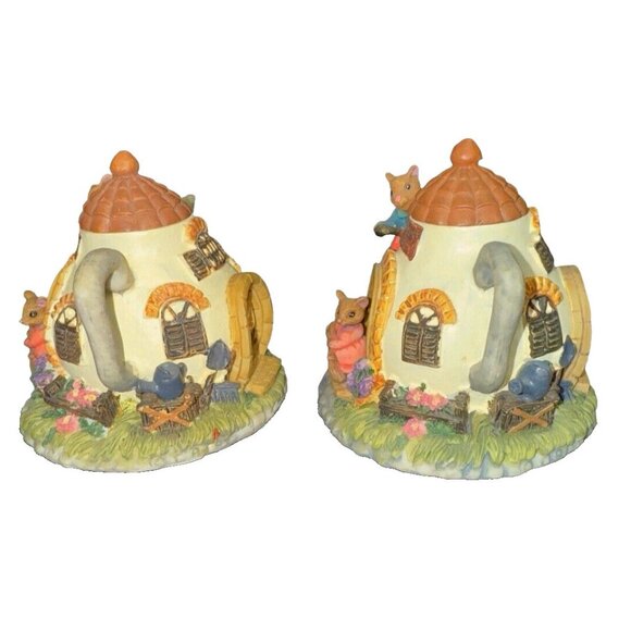 Dezine Moussy Lodge Mini Cottage Mini Teapot 1993 Decoration 3" Removable Lid - Picture 4 of 9